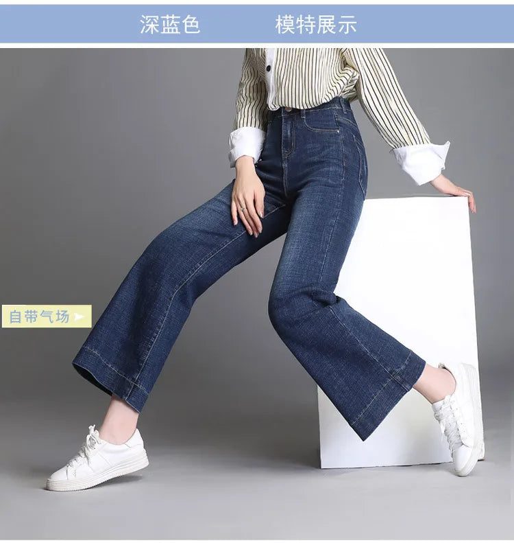 high waist jeans woman denim wide leg pants women's jean femme boyfriend ripped jeans for women  ladies jeans mom - reetell