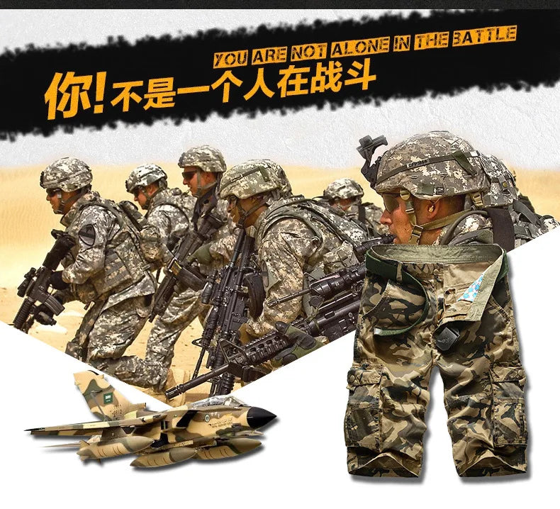 Camouflage Camo Cargo Shorts Men 2024 New Mens Casual Shorts Male Loose Work Shorts Man Military Short Pants Plus Size 29-44 - reetell