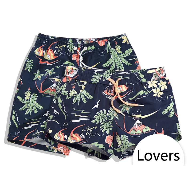 QIKE Lady Casual Shorts Women Coconut print  Shorts Ladies'  shorts Women Shorts Ladies' S Shortslight  Quick Drying Fabric - reetell