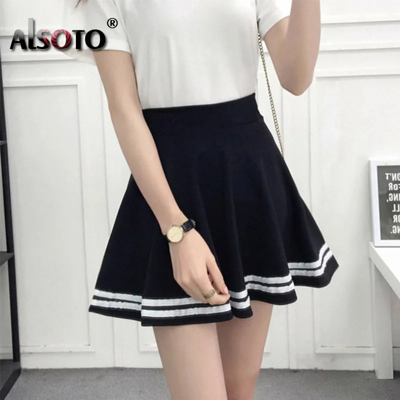 Korean New 2023 Women Skirt Autumn Winter High jupe Waisted faldas Female saia Pleated falda mujer Skirts Pleated Skirt - reetell