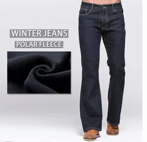 Mens Boot Cut Jeans Slightly Flared Slim Fit Blue Black Trousers Designer Classic Male Stretch Denim Pants - reetell