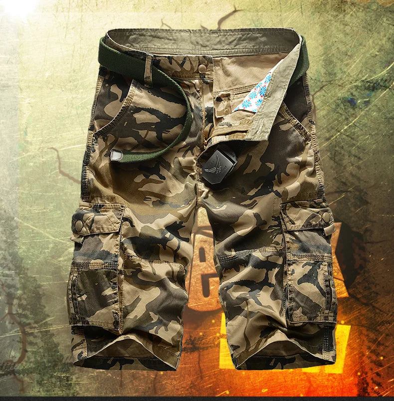 Camouflage Camo Cargo Shorts Men 2024 New Mens Casual Shorts Male Loose Work Shorts Man Military Short Pants Plus Size 29-44 - reetell