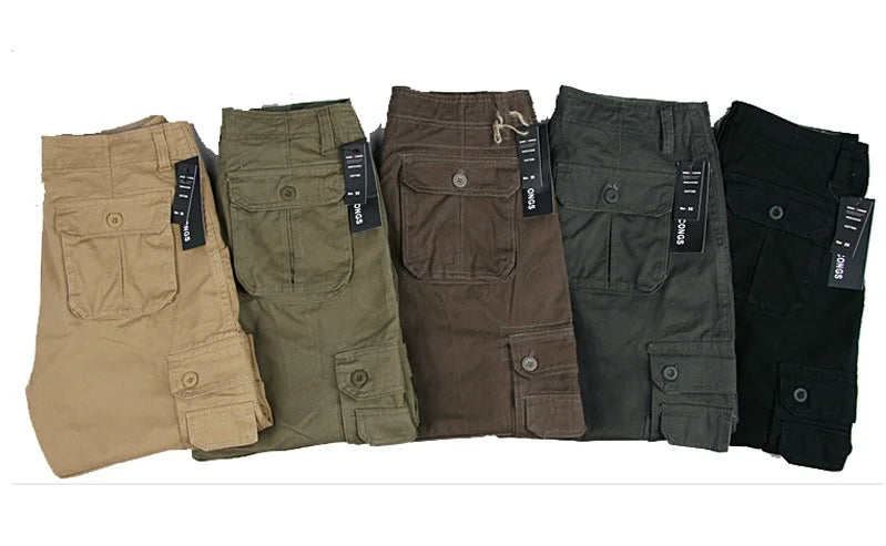 Cargo Shorts Men Summer Casual Mulit-Pocket Shorts 2024 Men Joggers Shorts Trousers Men Breathable Big Tall 42 44 46 Large Size - reetell