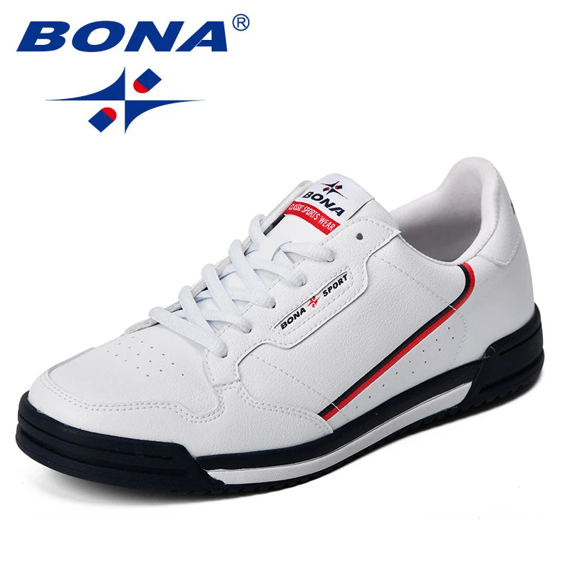 BONA Fashion Men Flats Shoes Autumn Breathable Men's Casual Shoes Trend Lightweight Leisure Shoes Comfortable Sneakers Shoes - reetell