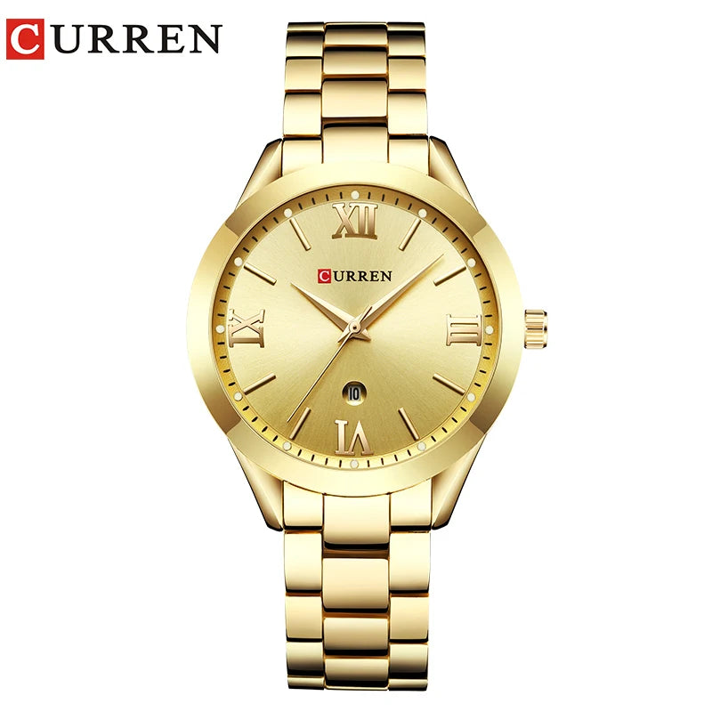 CURREN Women Watch Luxury Fashion Watches Woman Clock Stainless Steel Simple Business Wriswatches Ladies Relogio Feminino 9007