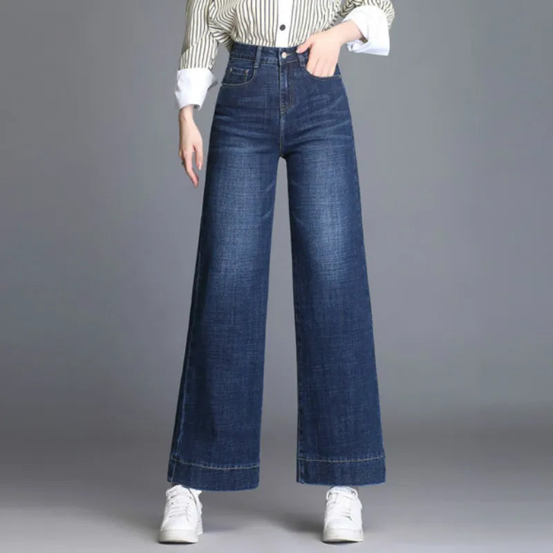 high waist jeans woman denim wide leg pants women's jean femme boyfriend ripped jeans for women  ladies jeans mom - reetell