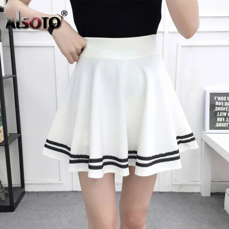 Korean New 2023 Women Skirt Autumn Winter High jupe Waisted faldas Female saia Pleated falda mujer Skirts Pleated Skirt - reetell