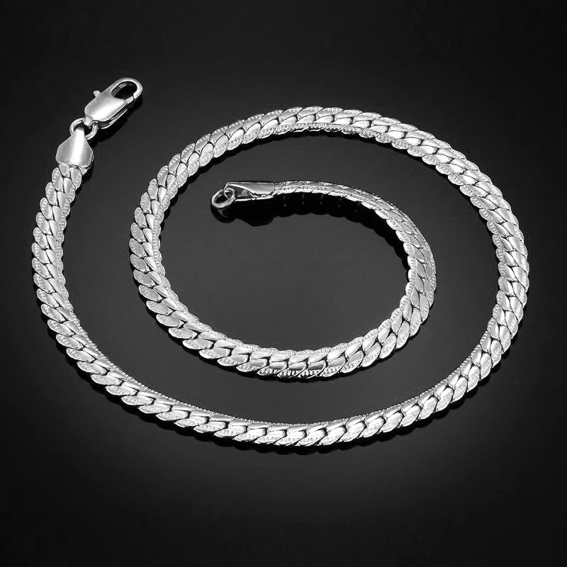 Gold Color 316L Stainless Steel Necklace Femme Boys Mens Chain Fashion Jewelry, Punk Classic 4MM 6MM Snake Chain