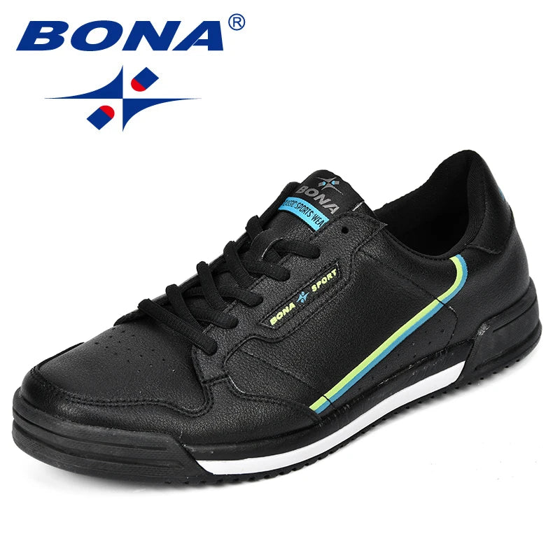 BONA Fashion Men Flats Shoes Autumn Breathable Men's Casual Shoes Trend Lightweight Leisure Shoes Comfortable Sneakers Shoes - reetell