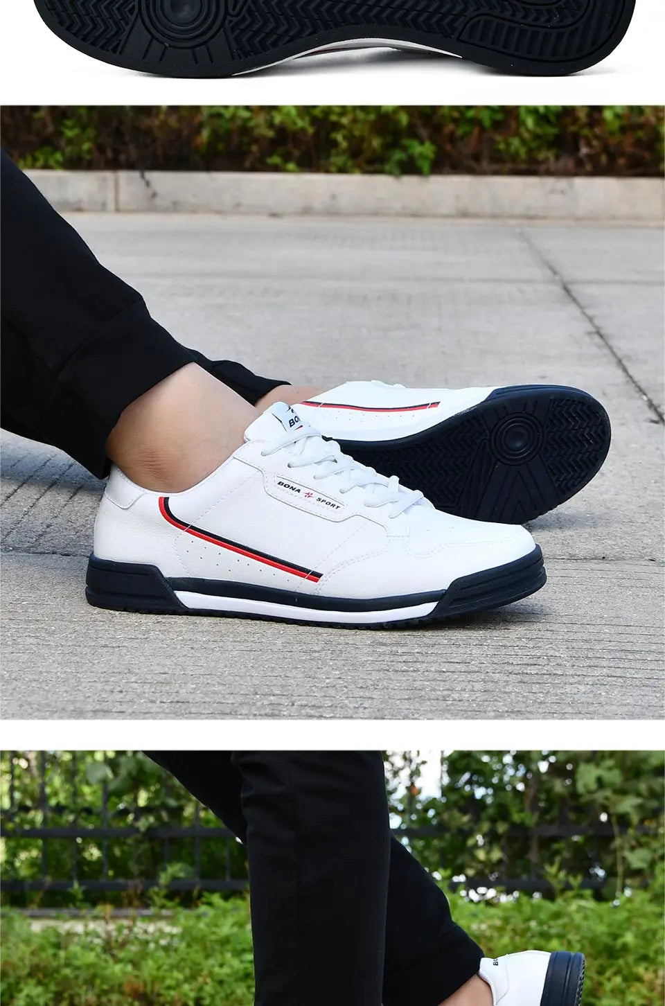 BONA Fashion Men Flats Shoes Autumn Breathable Men's Casual Shoes Trend Lightweight Leisure Shoes Comfortable Sneakers Shoes - reetell