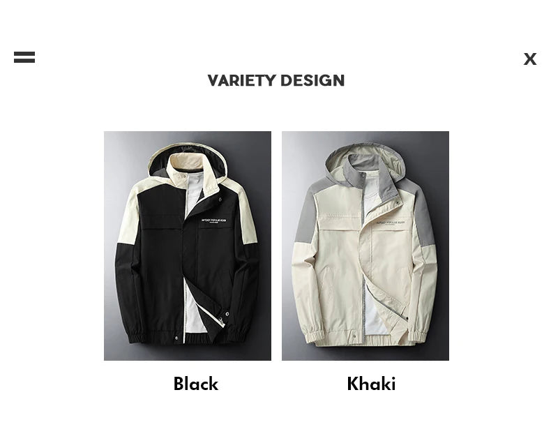 Yellow Zipper Jacket Coats Men's Windbreaker Spring Korean Hip Hop Male Casual Streetwear Trendy Black College Jacket Boy - reetell