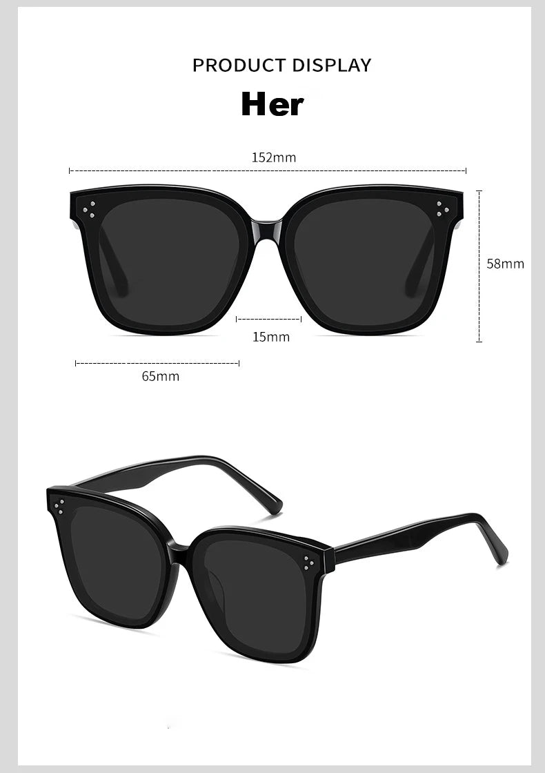 CLLOIO New Trend Sunglasses For Women And Men Simple Design Decorative Glasses  Car Driving Eyewear Unisex Sun Glasses UV400 - reetell