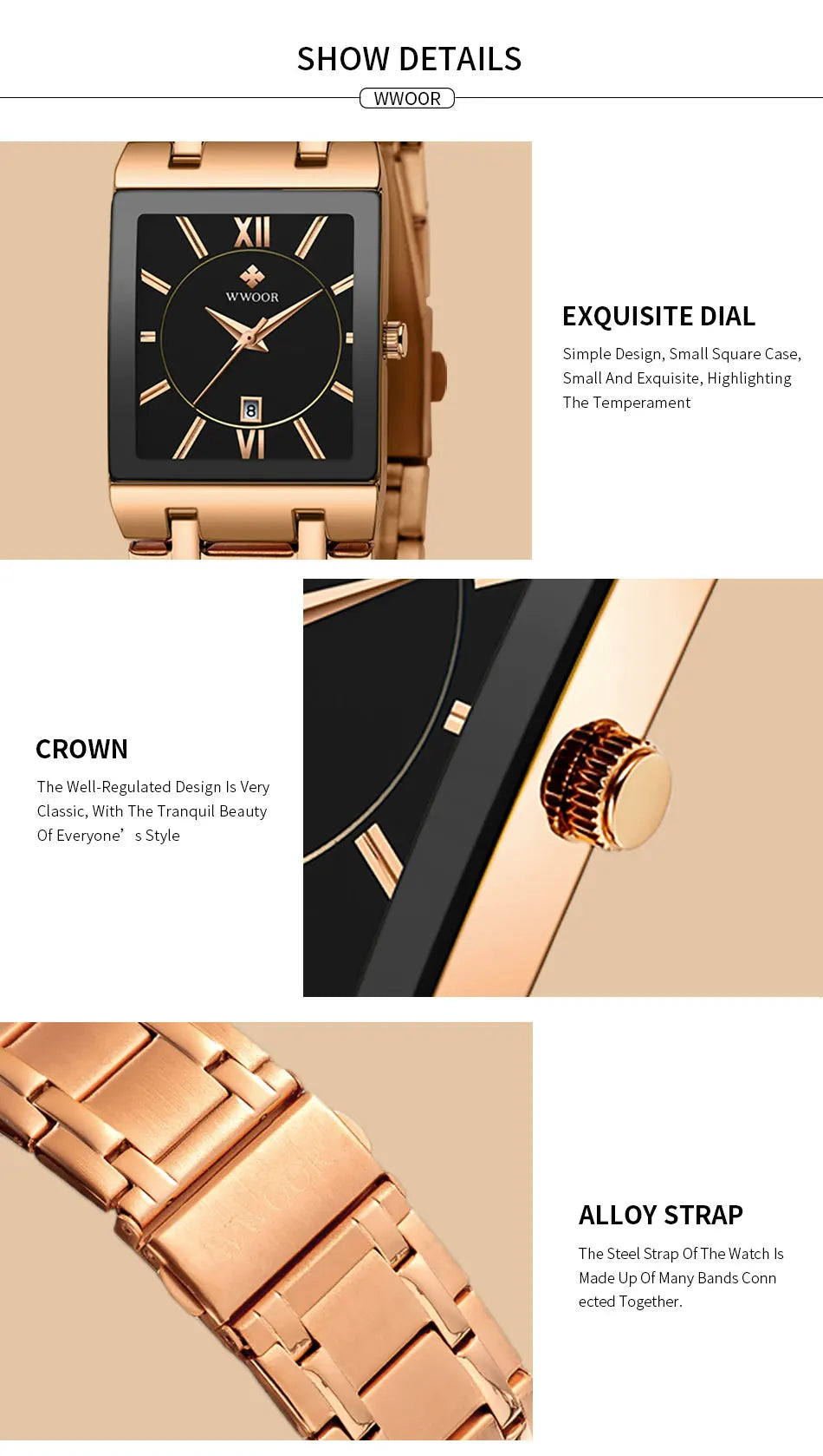 2022 WWOOR New Women Watches Top Brand Luxury Women's Bracelet Blue Square Watch Ladies Dress Quartz Wristwatch Relogio Feminino