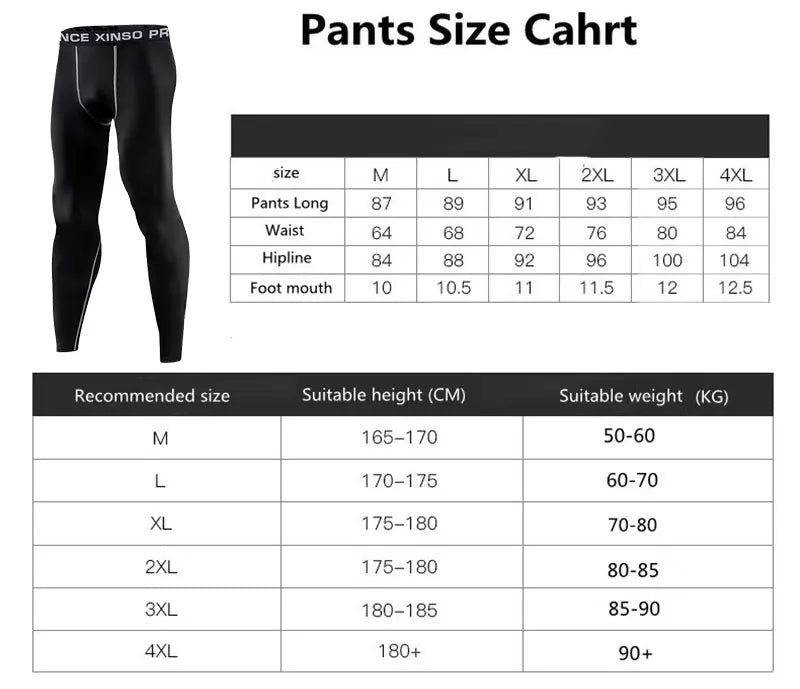 Mens Tight Gym Compression Pants Quick Dry Fit Sportswear Running Tights Men Legging Fitness Training Sexy Sport Gym Leggings