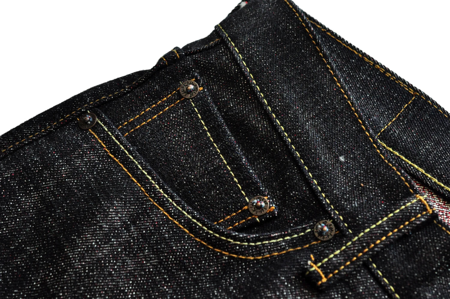 Saucezhan EX315XX-BO-Fire Jeans for Men Furinkazan Selvedge Jeans Mens Jeans Taper Fit 16.8 OZ Silver-plated Buttons Raw Denim - reetell