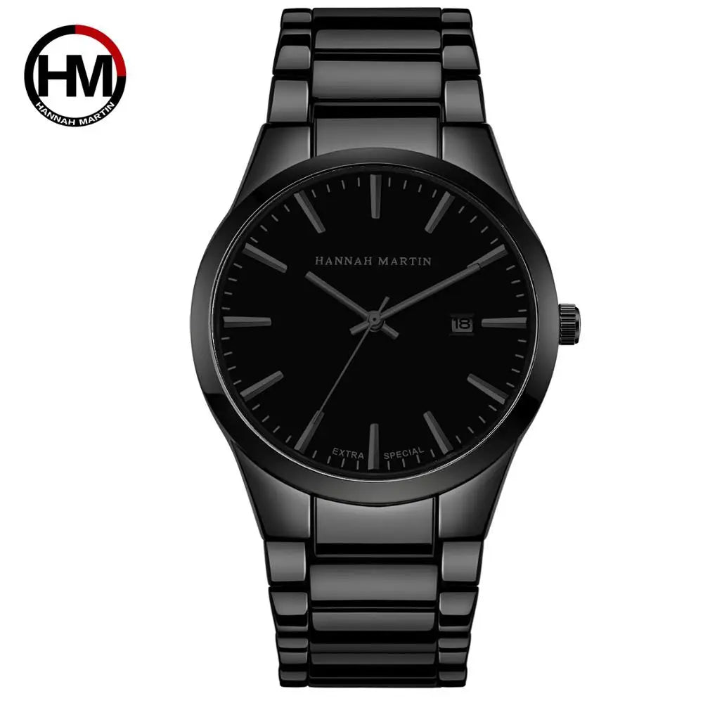 Men Watch Top Brand Luxury Calendar Stainless Steel Quartz Fashion Business Full Black Waterproof Sports Watch Relogio Masculino