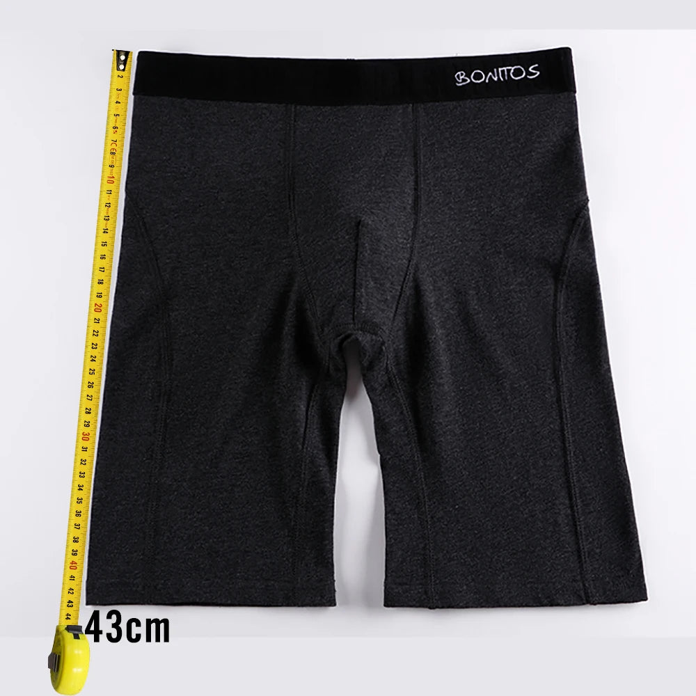 3pcs Long Boxers For Man Underware Lots Mens Underpants Cotton Men's Panties Family Boxershorts Boxer Sexy Male Shorts Calecon - reetell