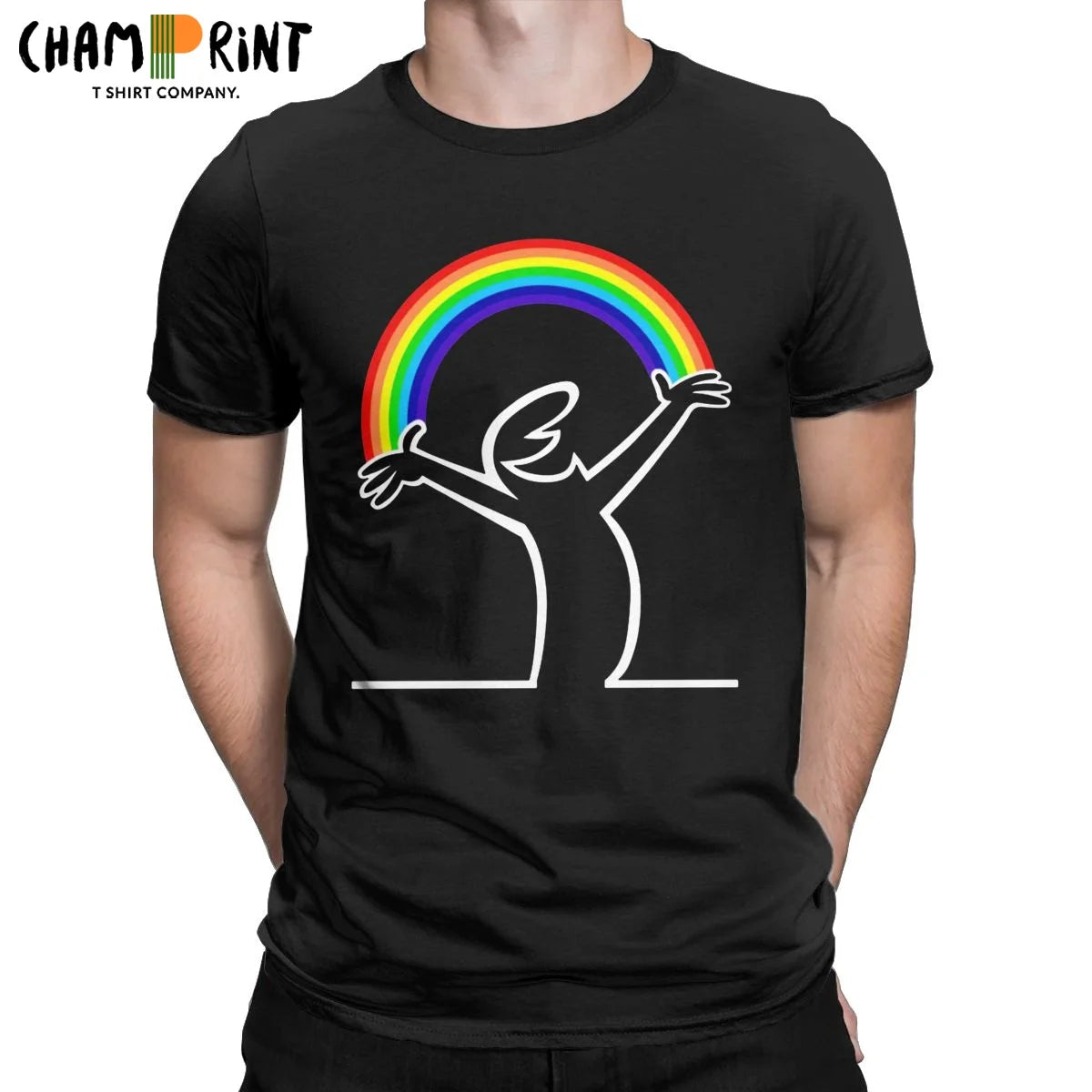 La Linea Men Lineman Rainbow La Linea T Shirt 100% Cotton Clothing Vintage Short Sleeve O Neck Tees Birthday Present T-Shirt - reetell