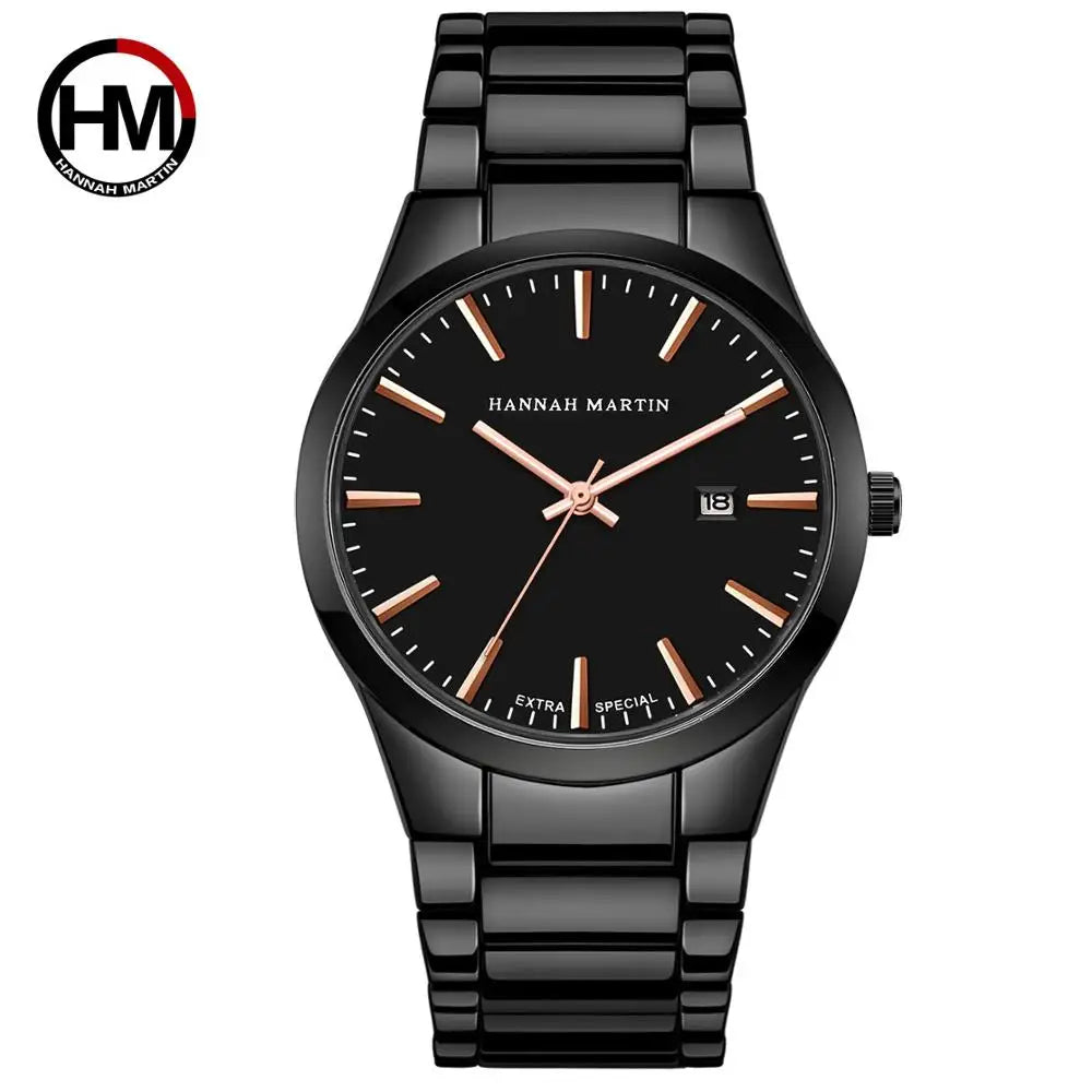 Men Watch Top Brand Luxury Calendar Stainless Steel Quartz Fashion Business Full Black Waterproof Sports Watch Relogio Masculino