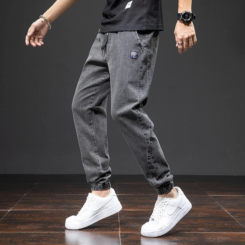 Spring Summer Black Blue Cargo Jeans Men Streetwear Denim Jogger Pants Men Baggy Harem Jean Trousers Plus Size 6XL 7XL 8XL - reetell