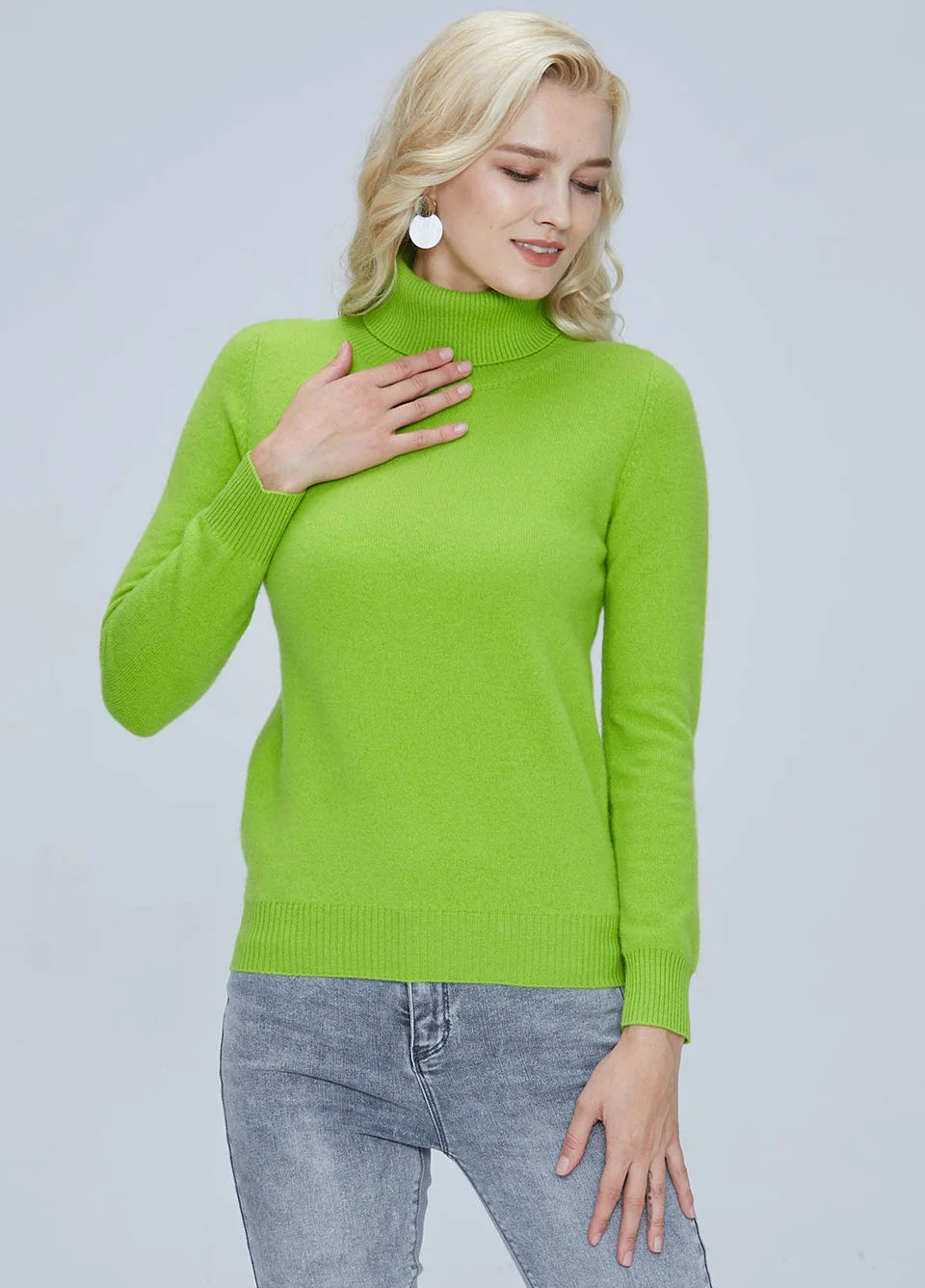 Knitwears Sweater Women Turtleneck Sweater 100% Pure Merino Wool Autumn Winter Warm Soft Knitted Pullover Female Jumper Tops y2k - reetell