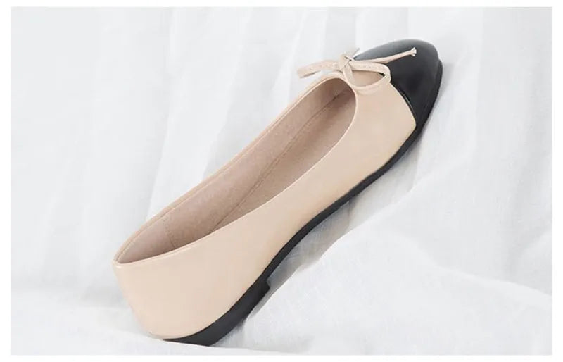 TIMETANGBig Size42Ballet Flats Shoes Women Slip On Soft Ballerina Female Work Shoes Black Beige Casual Shoe chaussure zapatillas - reetell