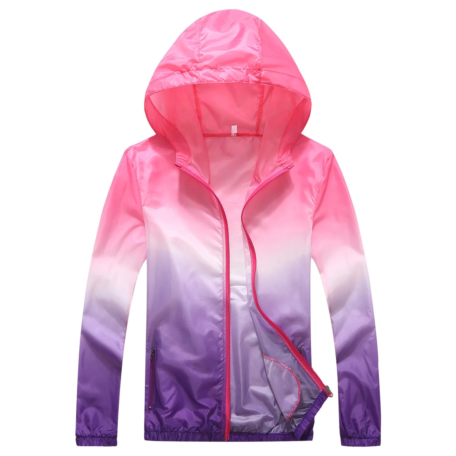 Lightweight SkinThin Outdoor Sports Jacket Hooded Polyester Waterproof Running Jacket Summer UV-Resistant Hiking Cycling Jacket