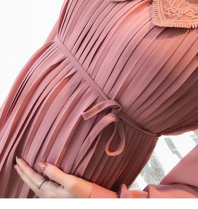 New Fashion Maternity Dresses Spring Autumn Long Pregnancy  For Pregnant Women Dress Casual  Clothes Plus Size