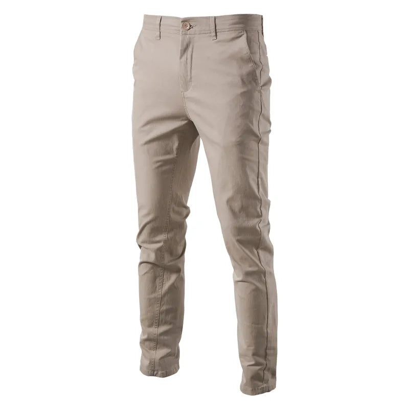 AIOPESON Casual Cotton Men Trousers Solid Color Slim Fit Men's Pants New Spring Autumn High Quality Classic Business Pants Men - reetell