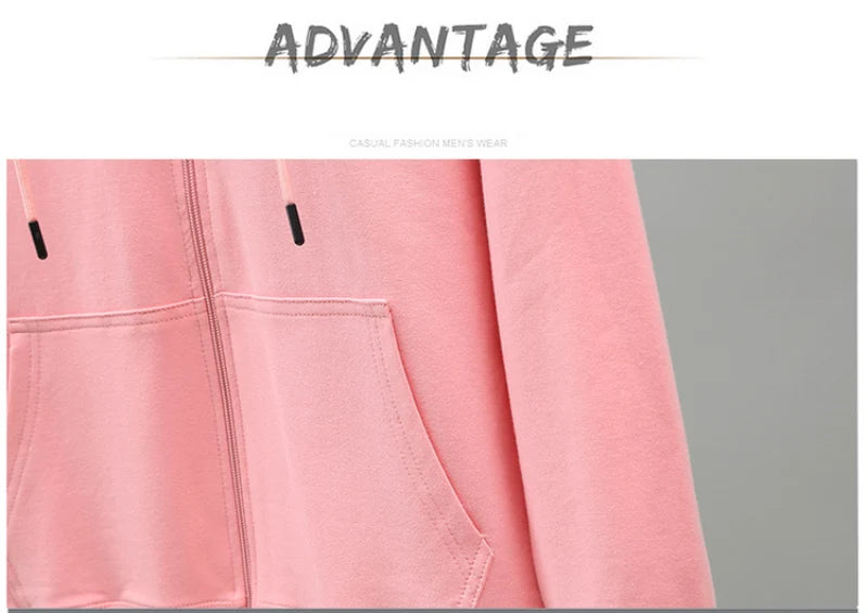 Korean Loose 5Xl Women Pure Cotton Hoodies Fashion Oversize Long Sleeve Solid Zipper Sweatshirt High Quality Autumn Tops - reetell