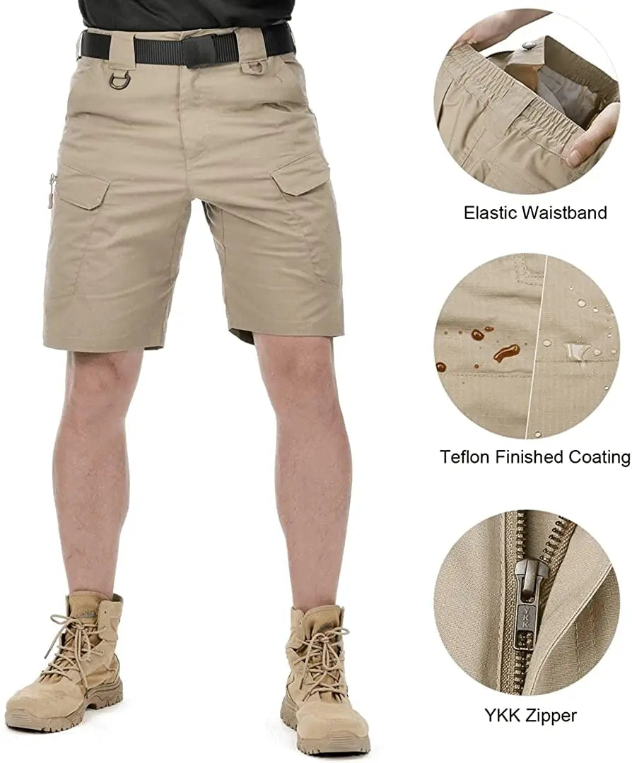 Shorts Men Urban Military Waterproof Cargo Tactical Shorts Male Outdoor Camo Breathable Quick Dry Pants Summer Casual Shorts - reetell