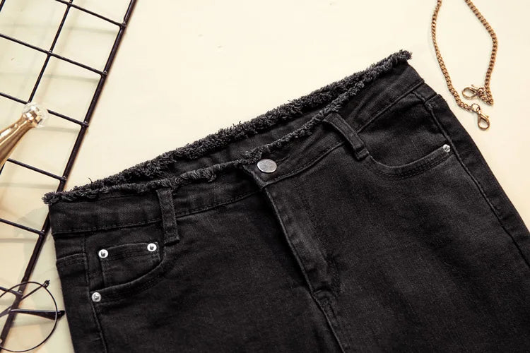 Jeans Female Denim Pants Black Color Womens Jeans woman Donna Stretch Bottoms Feminino Skinny Pants For Women Trousers - reetell