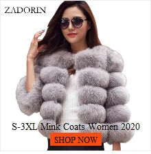 ZADORIN 4XL Female Fur Waistcoat Winter Warm Faux Fox Fur Vest Women High-Grade Cappa Fashion O-Neck Long Fur Coat Cardigan - reetell