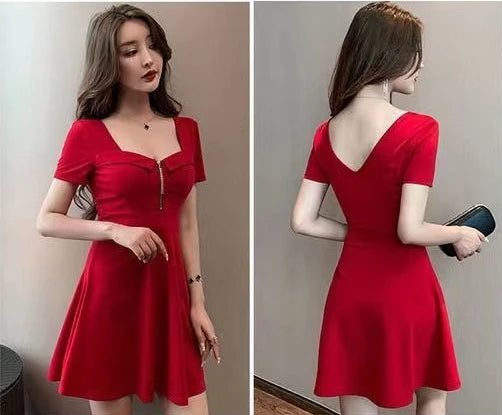 Clothing Open Back Female Dresses 2024 Mini Women's Dress Backless Short Prom Party Sensual Sexy Night Club Evening One-piece Xl - reetell