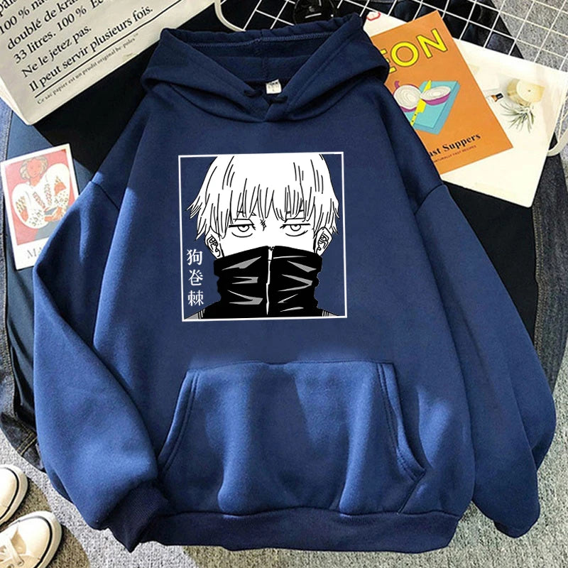 Anime Inumaki Toge Printed Hoodies Men/Women Sweatshirts Casual Hoodie Personality Pullover - reetell