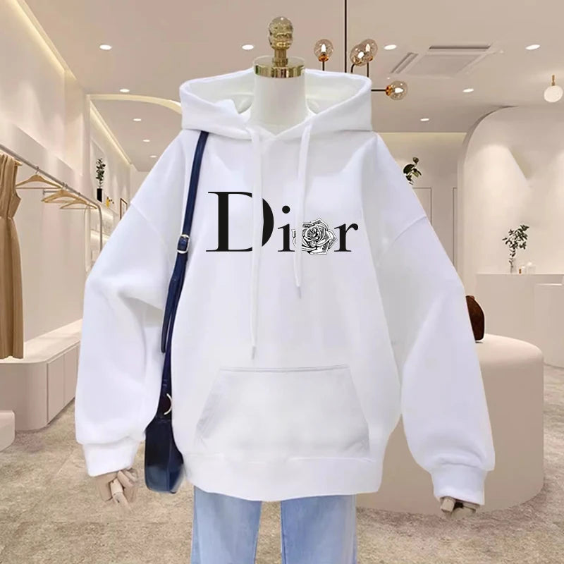 Women High Quality Casual Hoodies Harajuku Y2k Designer Ladies Luuxry Hooded Sweatshirt Female Vintage Trendy Pullovers Clothing - reetell