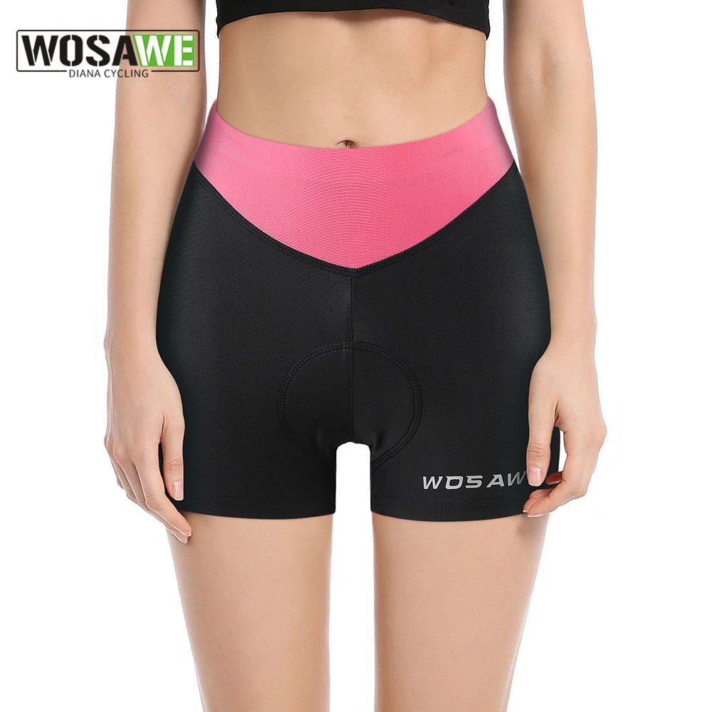 WOSAWE Women Cycling Shorts Summer Padded Cycling Under Shorts for Women Biker Shorts MTB Bicycle Gel Pad Cycling Shorts - reetell