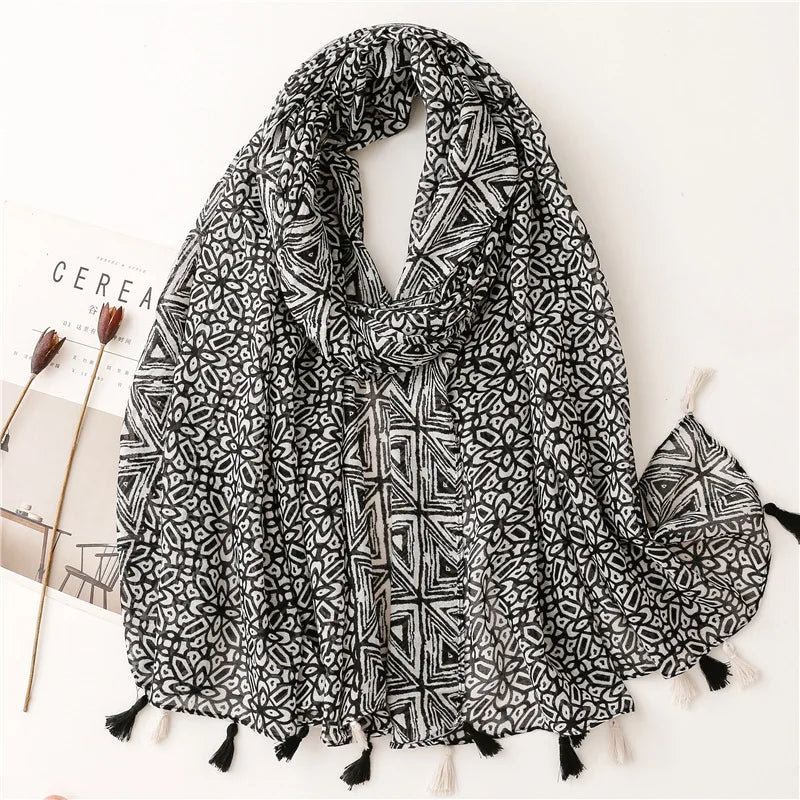 NEW Women's Scarf Zebra Pattern Print Scarves Spring Autumn Stripe Shawl And Wraps For Lady Muffler Hijab 180*90cm - reetell