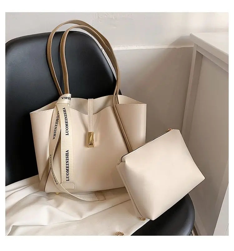 Commuter Tote Bag Large Capacity 2024 New Mother Commuting Bag Portable Fashionable One Shoulder Versatile Underarm Bucket Bag