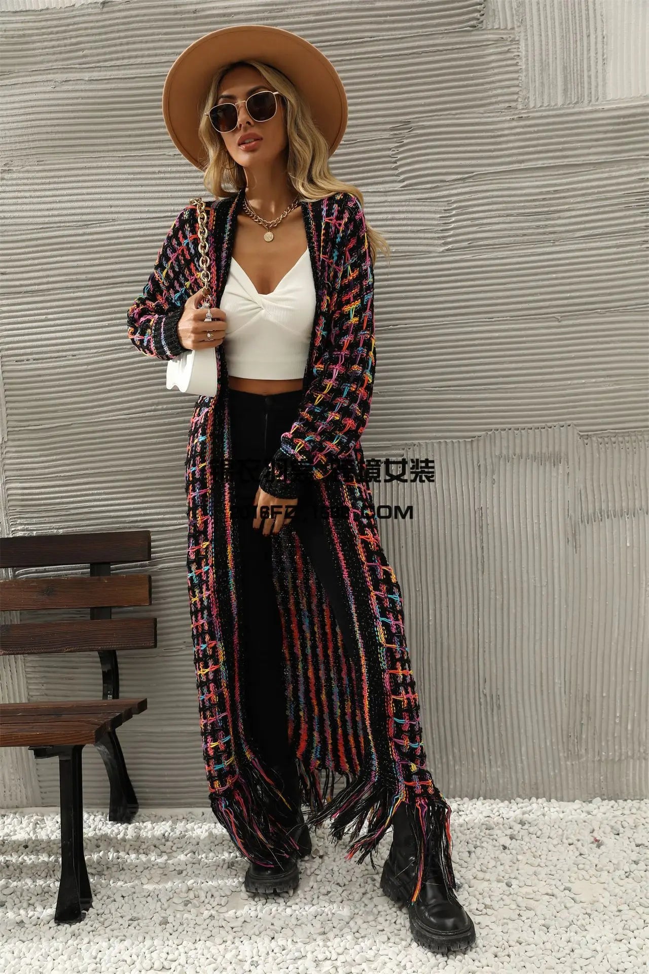 2023 Winter New Large Size Fringe Long Cardigan Coat Sweater Knitted Cardigan Women Korean Fashion Streetwear Cardigan - reetell