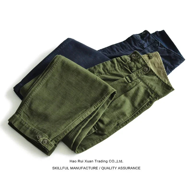 SauceZhan P37 British Army Pants OG107 Utility Fatigue Pants Classic Military Olive Sateen Baker pants Pants&Capris Cargo Pants - reetell