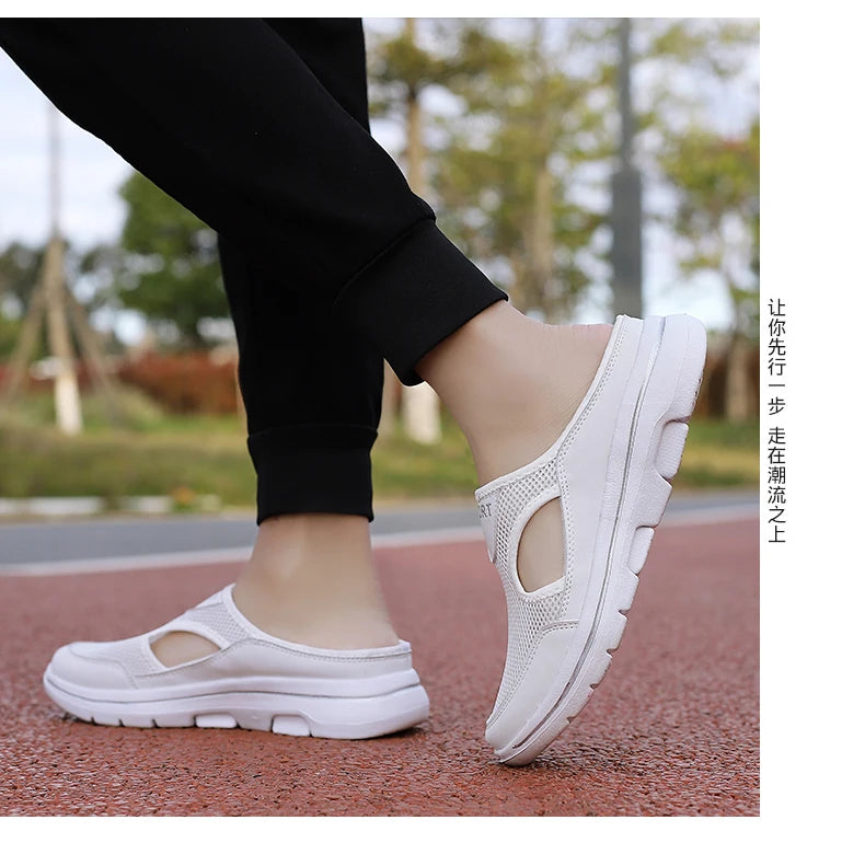 Women Walking Men Fitness Mesh Slip-On Light Loafers Summer Sports Shoes Outdoor Flats Breathable Running Sneakers Size 35-48