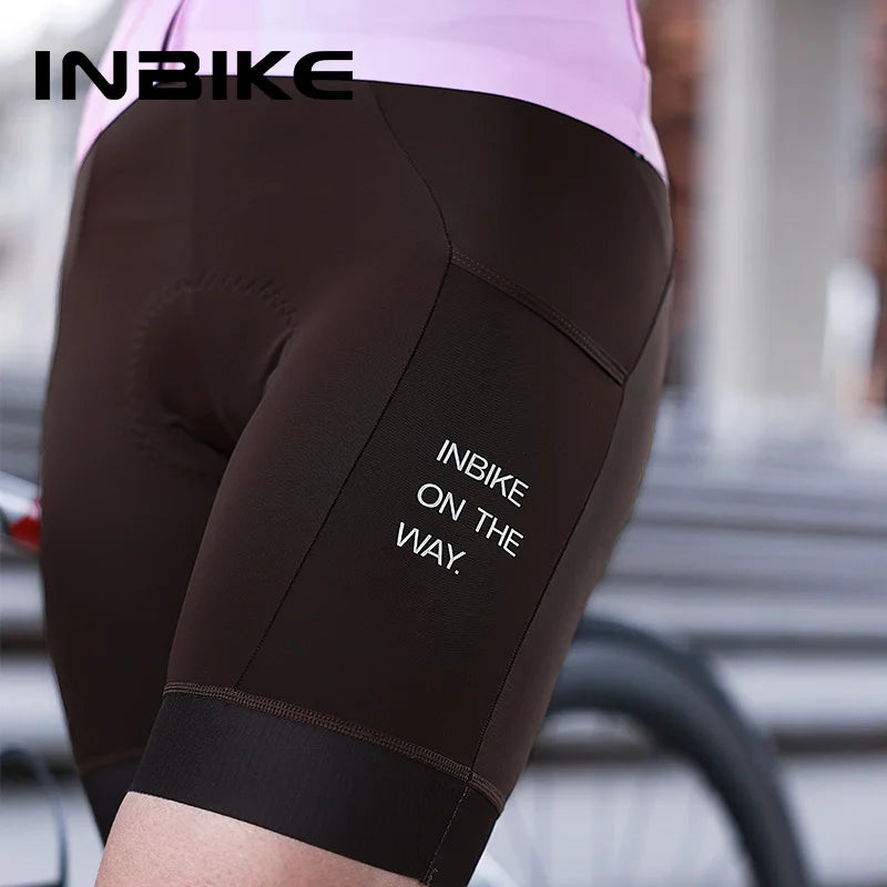 INBIKE Women's Bicycle Shorts Padded 3D Cycling Short Pants for Riding Road Biking Shorts Tights with Side Pockets Bike Clothing - reetell