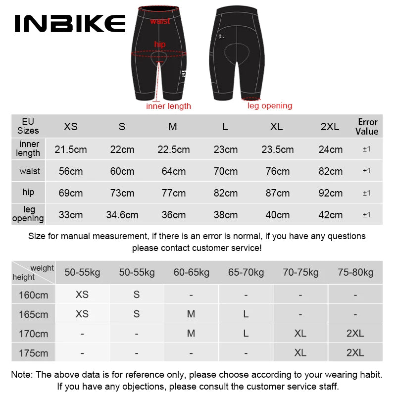 INBIKE Cycling Shorts Women's Summer New High-waist Pocket Bicycle Road MTB Outdoor Cycling Breathable Shock-absorbing Bib Short - reetell