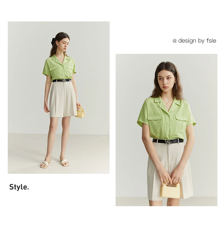 FSLE Classic Style Women Suit Shorts Commuter Five-point Casual Office Lady Summer All-match Thin Section Loose Female Bottoms - reetell