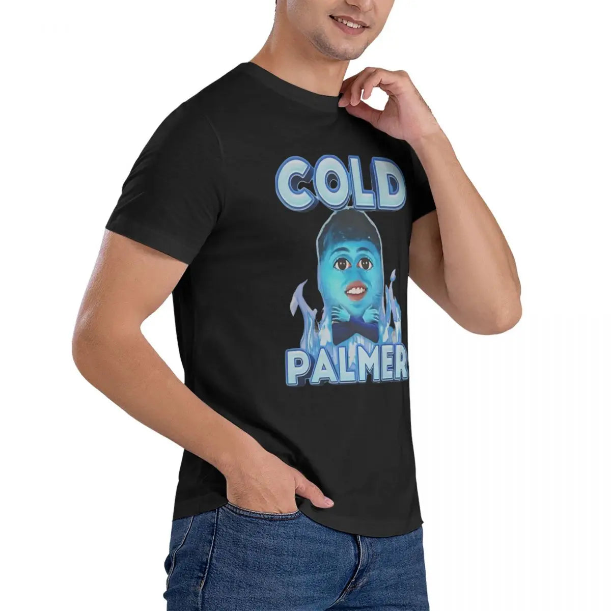 Leisure Cold Palmer Funny Meme T-Shirt For Men Women Cotton Short Sleeve Football Soccer Round Neck Summer TopsTops - reetell