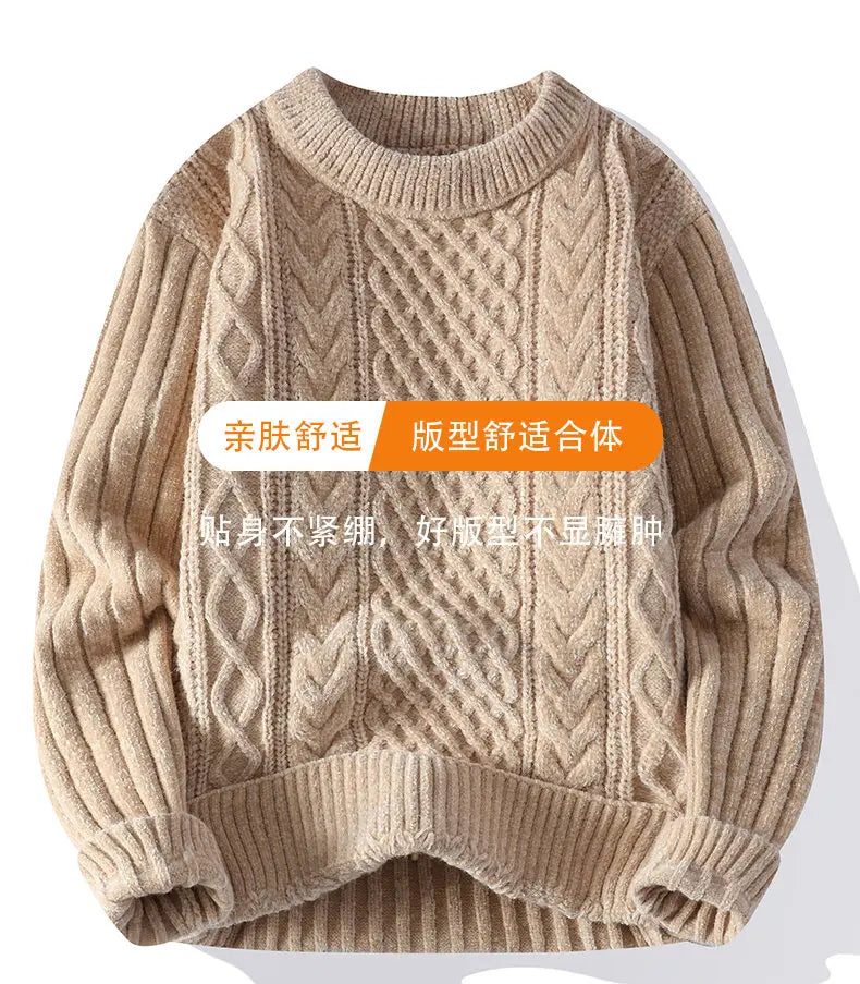 Sweaters men 2024 winter korean style mens warm sweater mens fashion sweaters autumn Men's wool pullovers male MY7116 - reetell