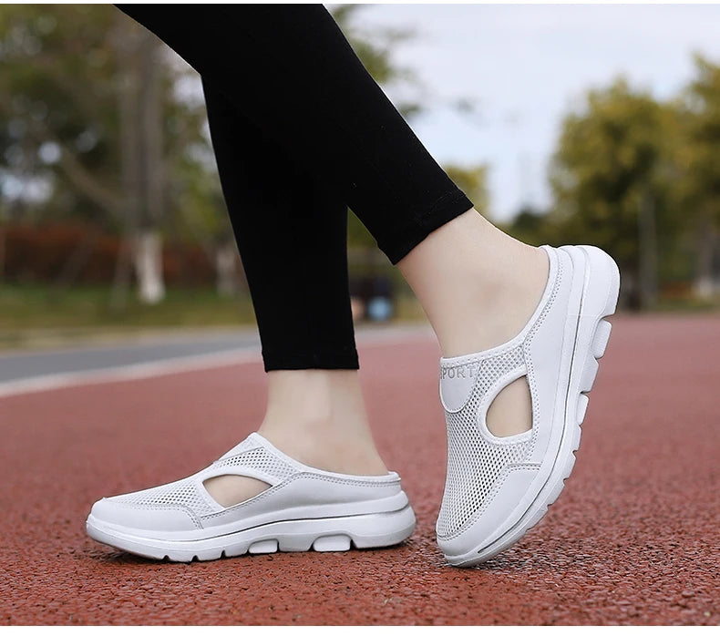 Women Walking Men Fitness Mesh Slip-On Light Loafers Summer Sports Shoes Outdoor Flats Breathable Running Sneakers Size 35-48