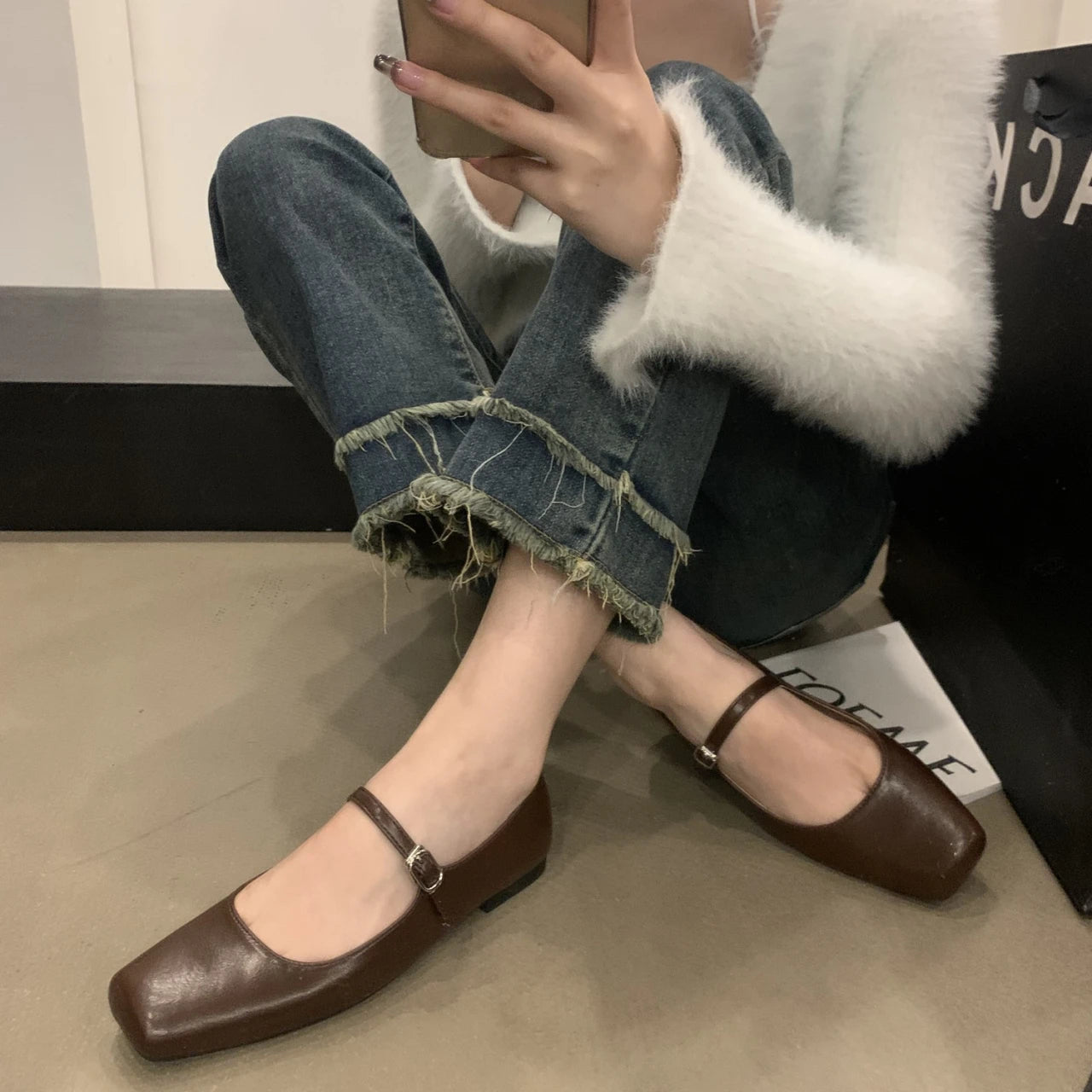 2024 Spring Single Shoes Fashion Shallow Slip On Women Flat Shoes Ladies Casual Outdoor Ballerina Shoe - reetell