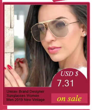 Flat Top Aviation Sunglasses Women UV400 Retro Brand Designer Luxury Mirror Sun Glasses For Female Ladies Metal Frame Eyewear - reetell